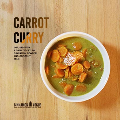 Carrot curry with cinnamon